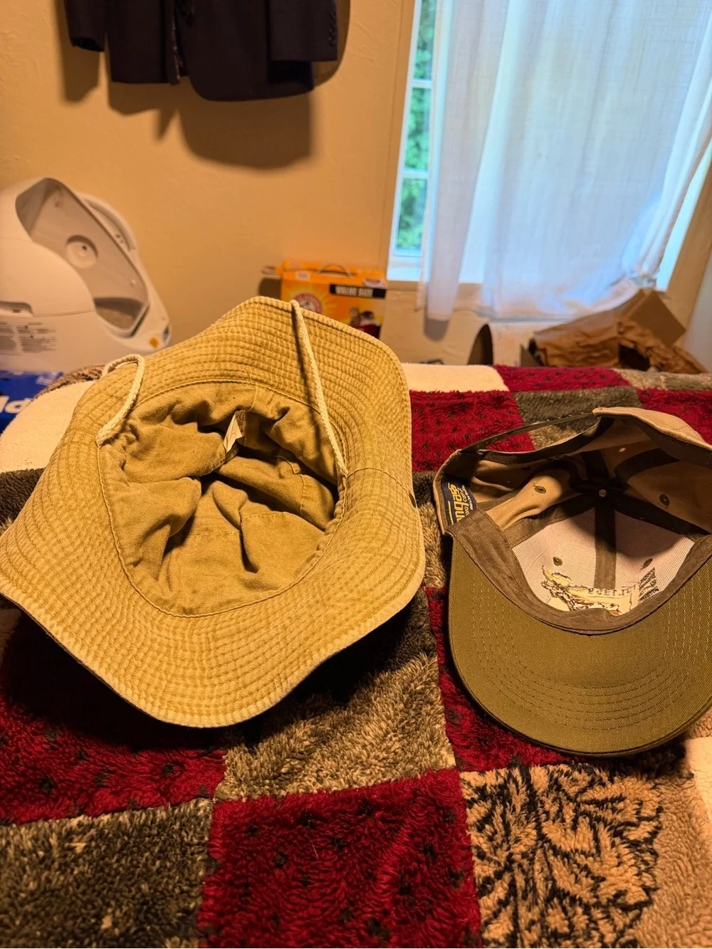 Bahamas Embroidered Khaki Bucket Hat - Travel Outdoor Sun Hat and Alaska Hat